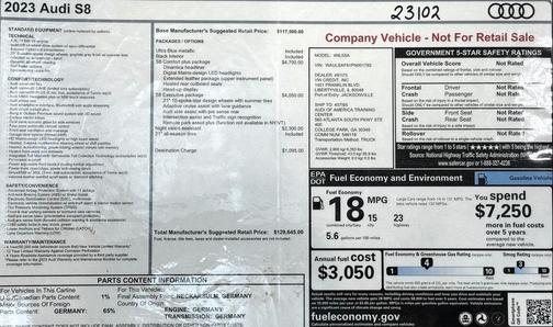 2023 Audi S8 4.0T