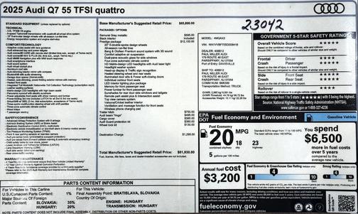 2025 Audi Q7 55 Prestige