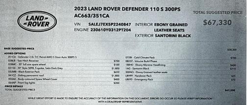 2023 Land Rover Defender 110 S