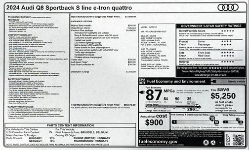 2024 Audi Q8 e-tron Premium Plus