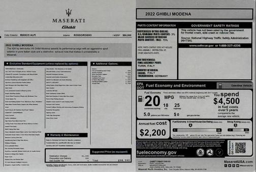 2022 Maserati Ghibli Modena
