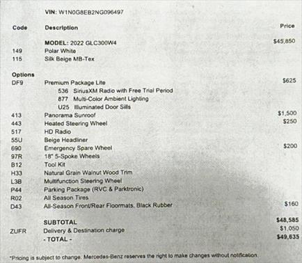 2022 Mercedes-Benz GLC 300 4MATIC
