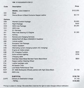 2023 Mercedes-Benz S-Class S 580 4MATIC