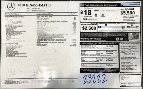 2019 Mercedes-Benz GLS 450 4MATIC