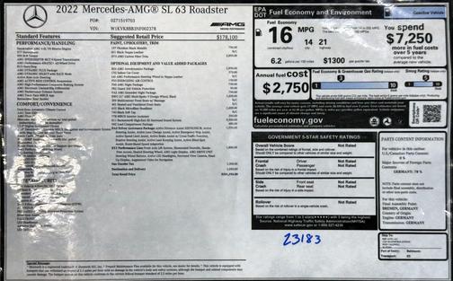 2022 Mercedes-Benz AMG SL 63 Base