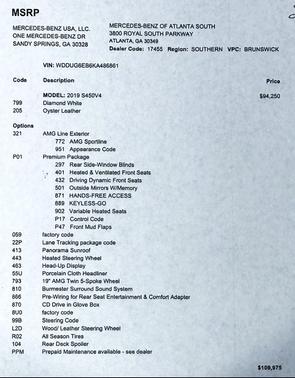 2019 Mercedes-Benz S-Class 4MATIC