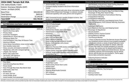Downpour Metallic 2024 GMC Terrain SLE