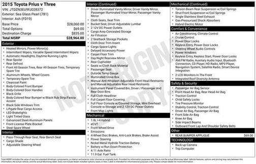 2015 Toyota Prius v Five
