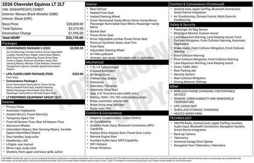 2026 Chevrolet Equinox 1LT
