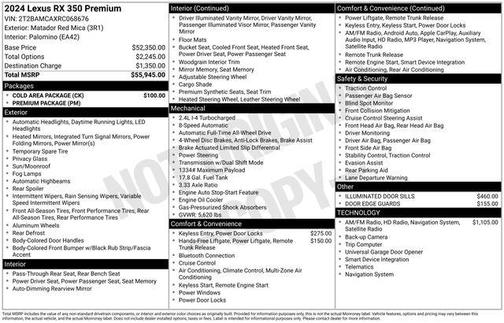 2024 Lexus RX 350 Premium