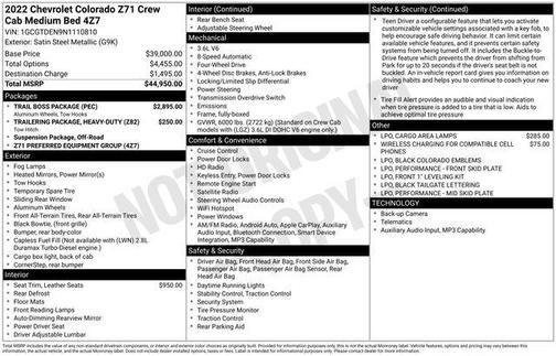 2022 Chevrolet Colorado Z71