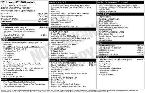 2024 Lexus RX 350 Premium