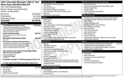 2021 Chevrolet Silverado 1500 LT Trail Boss