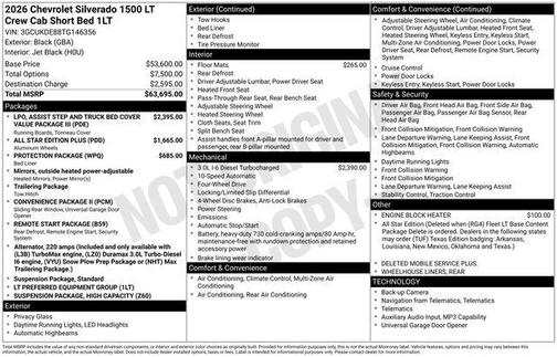 2026 Chevrolet Silverado 1500 LT