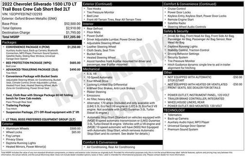 Oxford Brown Metallic 2022 Chevrolet Silverado 1500 Limited LT Trail Boss