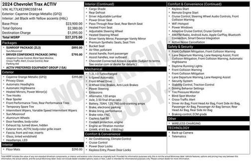Cayenne Orange Metallic 2024 Chevrolet Trax FWD ACTIV