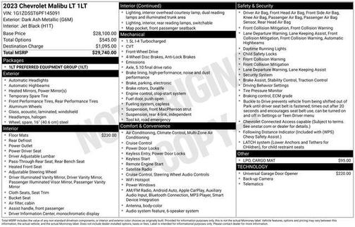 2023 Chevrolet Malibu FWD 1LT