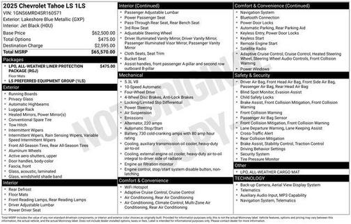 2025 Chevrolet Tahoe LS