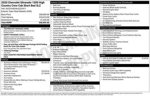 2020 Chevrolet Silverado 1500 High Country
