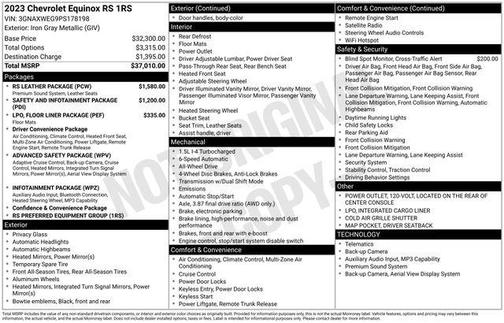 Iron Gray Metallic 2023 Chevrolet Equinox AWD RS