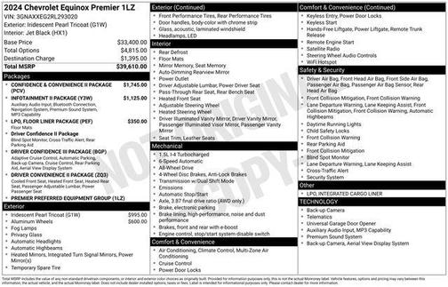 Iridescent Pearl Tricoat 2024 Chevrolet Equinox Premier w/1LZ