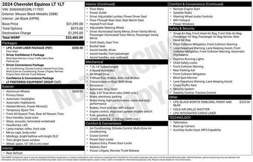 Mosaic Black Metallic 2024 Chevrolet Equinox 1LT