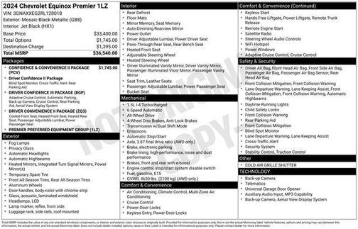 Mosaic Black Metallic 2024 Chevrolet Equinox Premier w/1LZ