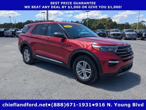 Red 2023 Ford Explorer XLT