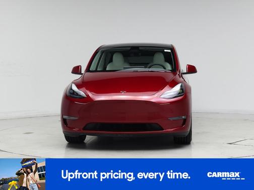 Red 2025 Tesla Model Y Long Range