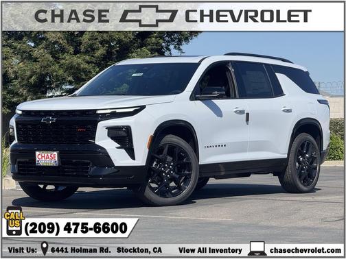 Polar White Tricoat 2026 Chevrolet Traverse RS