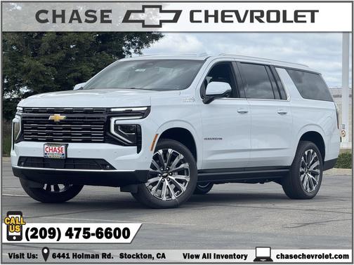 Polar White Tricoat 2026 Chevrolet Suburban High Country, 4WD