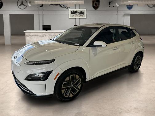 Lunar White 2023 Hyundai KONA EV SEL