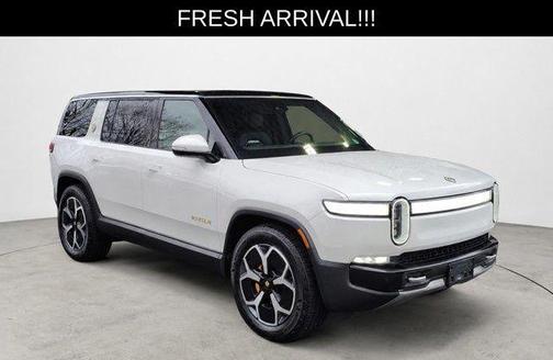 White 2023 Rivian R1S Adventure Quad Motor Large Pack