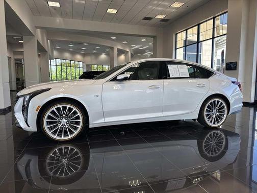 Crystal White Tri-Coat 2025 Cadillac CT5 Premium Luxury AWD