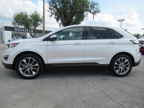 White Platinum Clearcoat Metallic 2016 Ford Edge Titanium