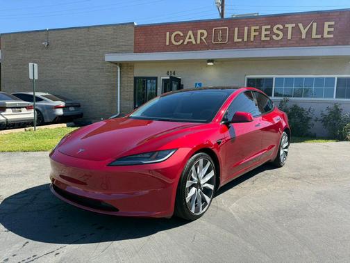 Ultra Red 2024 Tesla Model 3 Long Range