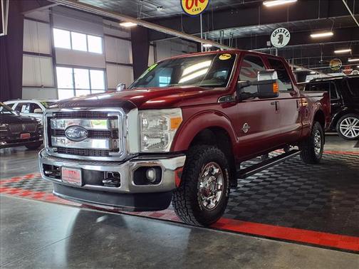 RED 2014 Ford F-250 Lariat
