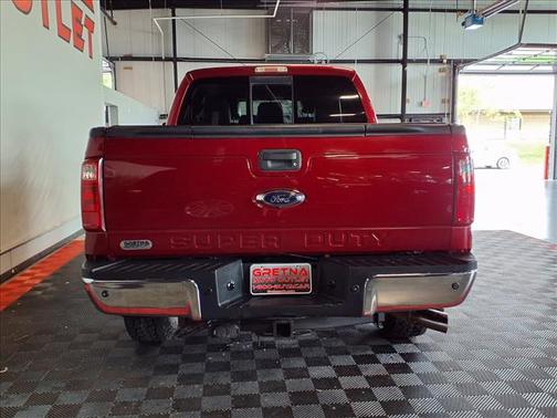 RED 2014 Ford F-250 Lariat
