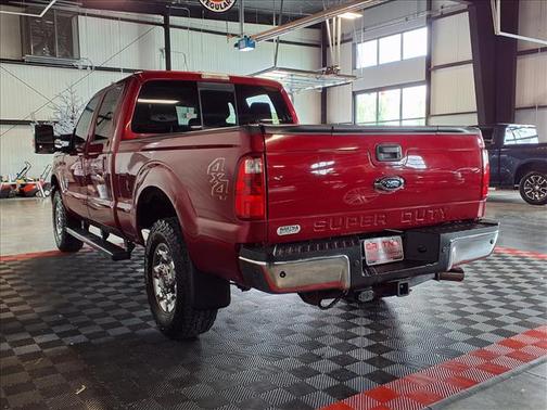 RED 2014 Ford F-250 Lariat