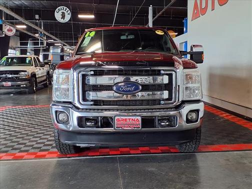 RED 2014 Ford F-250 Lariat