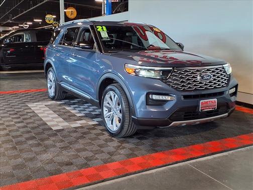 Infinite Blue Metallic Tinted Clearcoat 2021 Ford Explorer Platinum