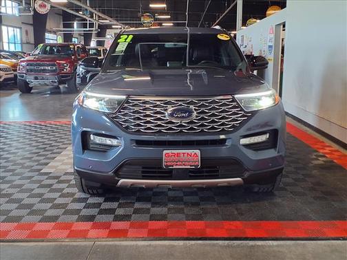 Infinite Blue Metallic Tinted Clearcoat 2021 Ford Explorer Platinum