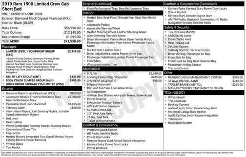 2019 RAM 1500 Limited