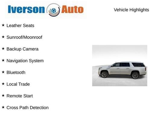 Crystal White Tri-Coat 2016 Cadillac Escalade ESV Luxury