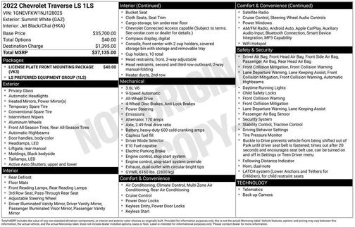 2022 Chevrolet Traverse LS