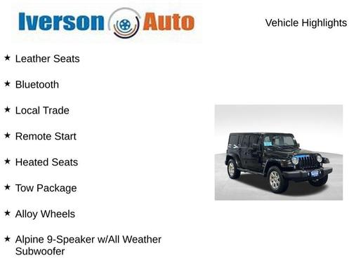Black Clearcoat 2016 Jeep Wrangler Unlimited Sahara
