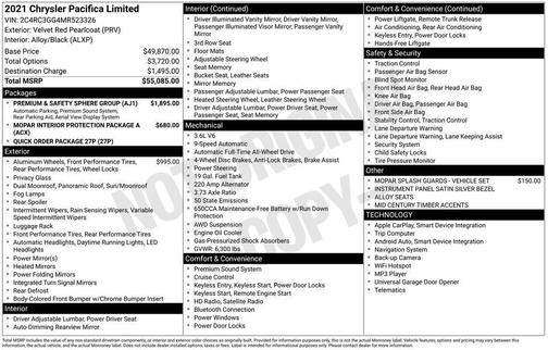 2021 Chrysler Pacifica Limited