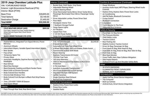 2019 Jeep Cherokee Latitude Plus