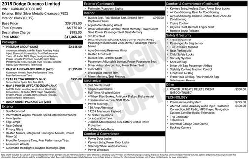 2015 Dodge Durango Limited