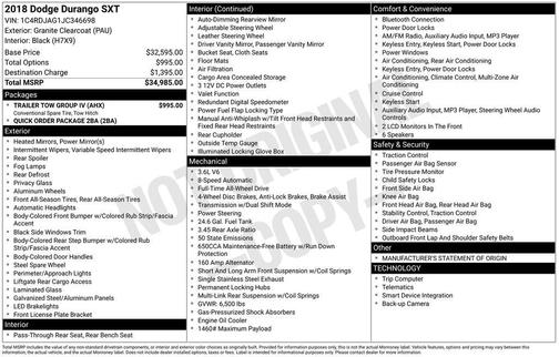 2018 Dodge Durango SXT